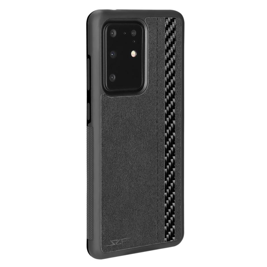 Samsung S20 ULTRA Alcantara & Real Carbon Fiber Case | CLASSIC Series