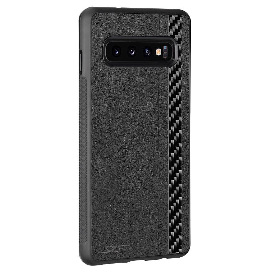 Samsung S10 Alcantara & Real Carbon Fiber Case | CLASSIC Series